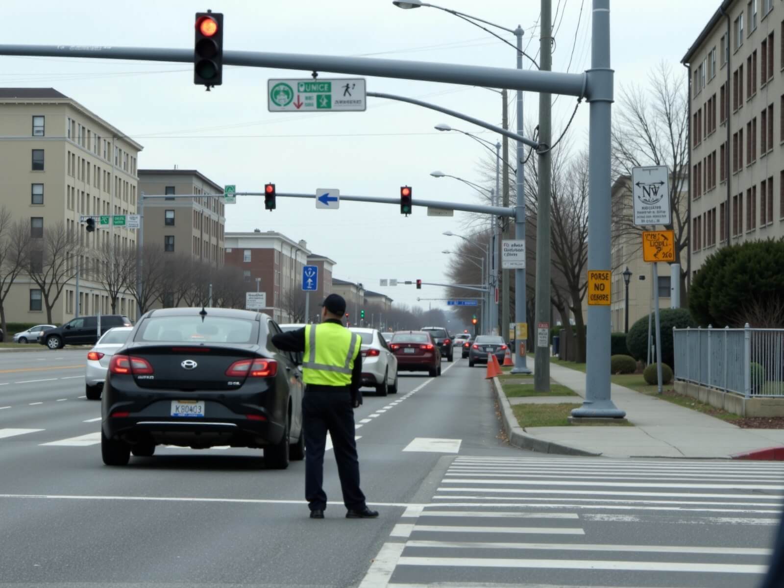 Сигналы светофора и регулировщика.
